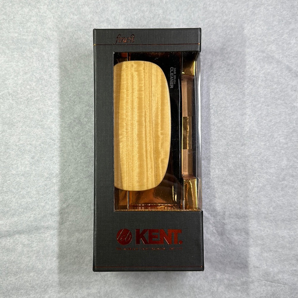 Kent Finest Men MS23D Satinwood/Beechwood Soft White Bristle Hair Brush England